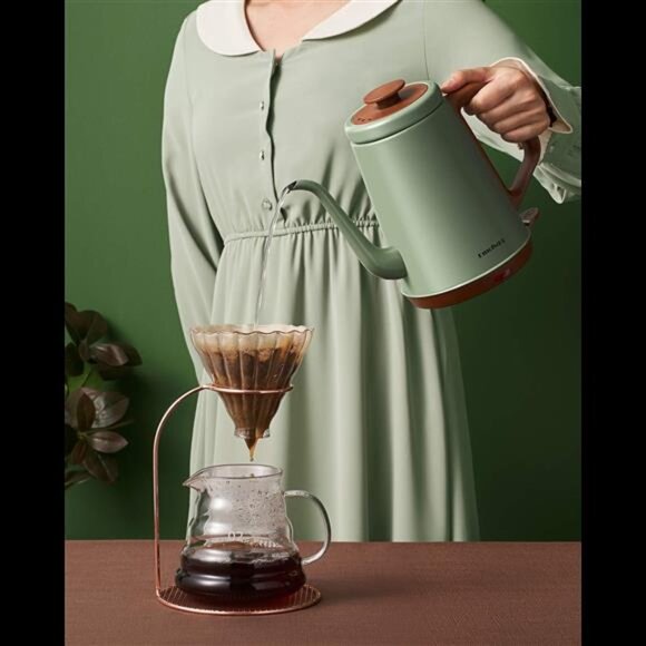 Gooseneck Electric Kettle(1.0L), 100% Stainless Steel BPA Free Classic Pour Over - Picture 2 of 7